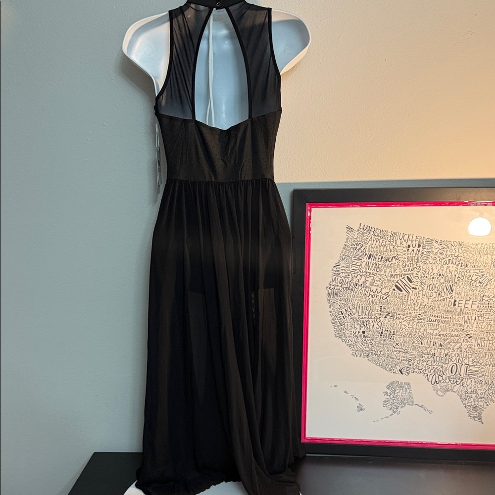 Iefiel NWT Black High-Low Dress with Embellishments - Picture 4 of 6